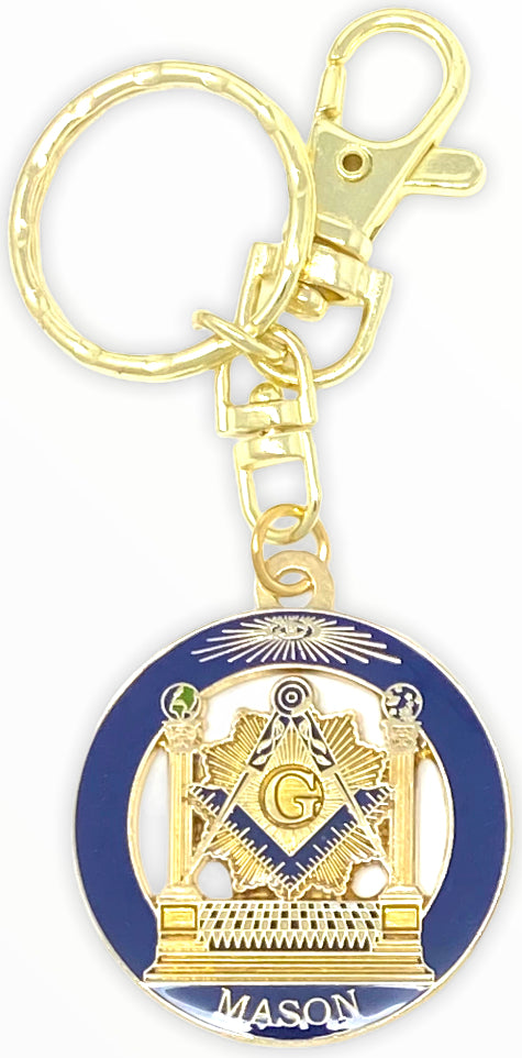 Freemason Pillars and Mosaic Pavement Keychain