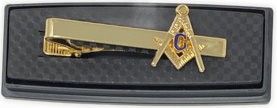 Freemason Square and Compass Tie Bar