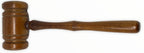 Masonic Principal Officer Gavel & Round Sound Block, gavel, alternate view