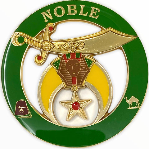Shriners Noble Cut Out Car Emblem in Green