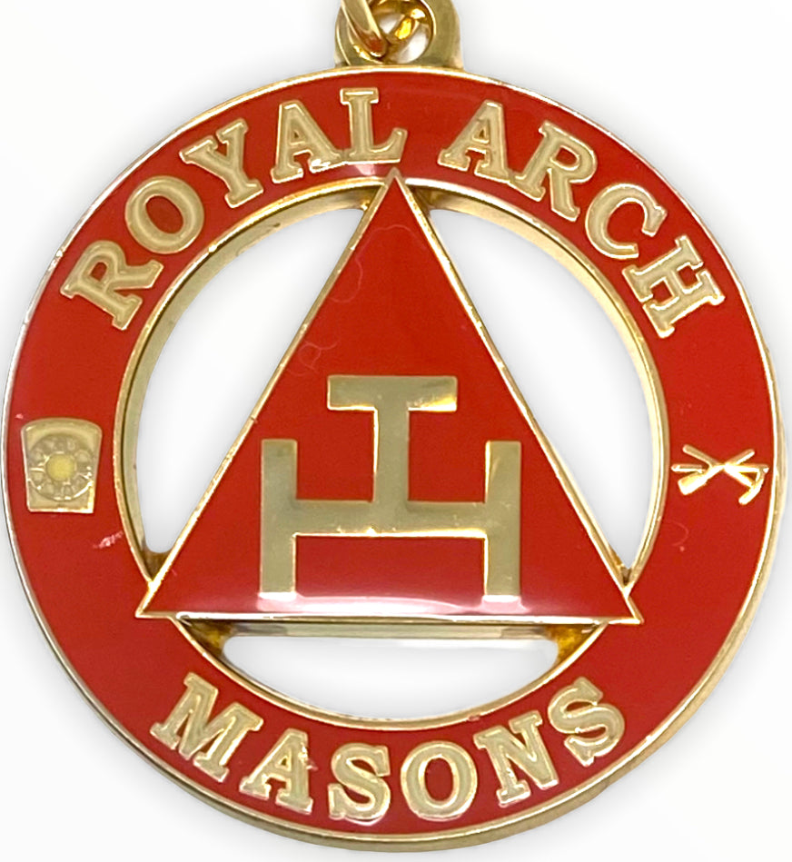 Royal Arch Cut-Out Keychain, close-up of the emblem