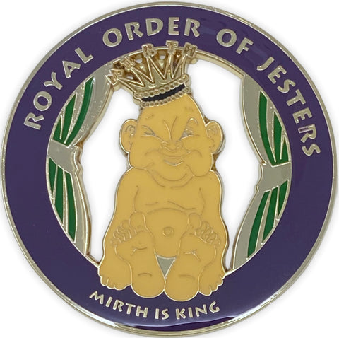 Royal Order of Jesters Car Emblem Purple and Gold