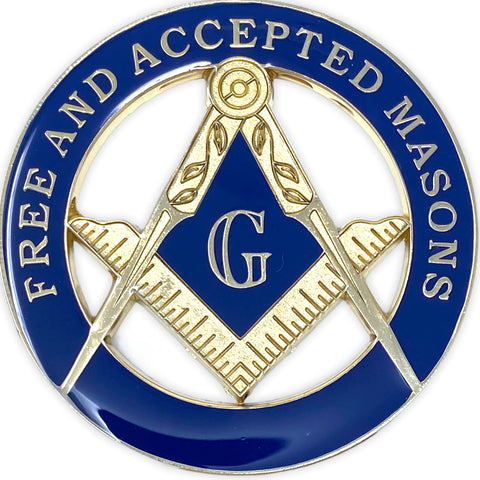 Freemason Free and Aceepted Masons Cut Out Car Emblem