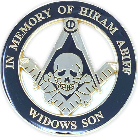 Freemason Hiram Abiff Widows Son Cut-Out Car Emblem