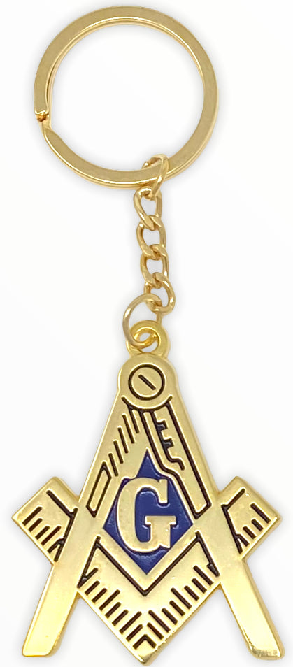 Masonic Square and Compass Key Chain