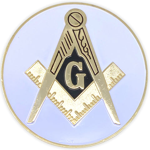 Freemason Car Emblem with white Background